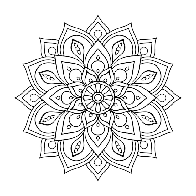 hermoso diseño de mandala floral elemento decorativo ornamental creativo en forma de círculo
