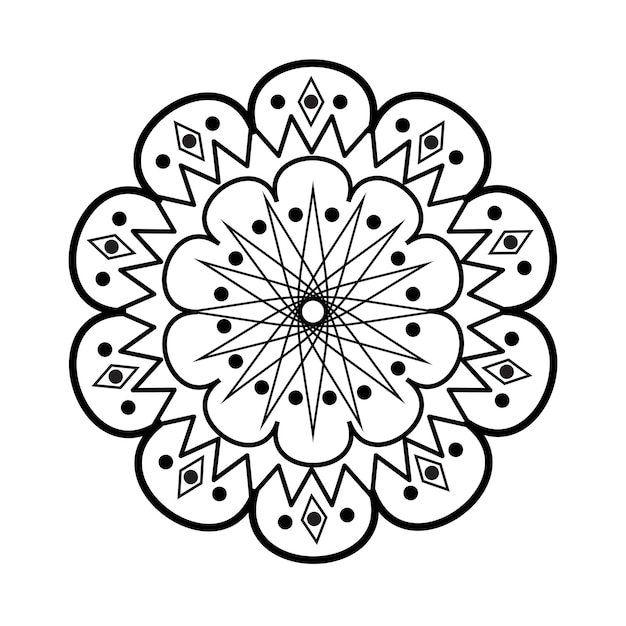 hermoso diseño de mandala floral elemento decorativo ornamental creativo en forma de círculo
