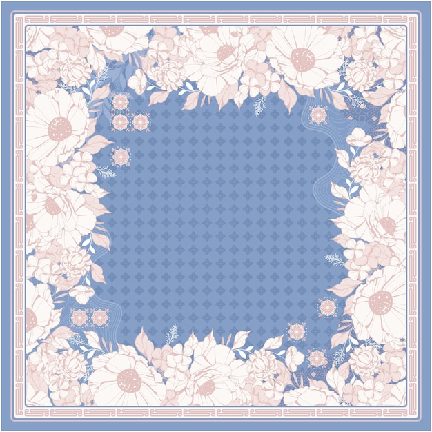 hermoso diseño de pañuelo floral 22