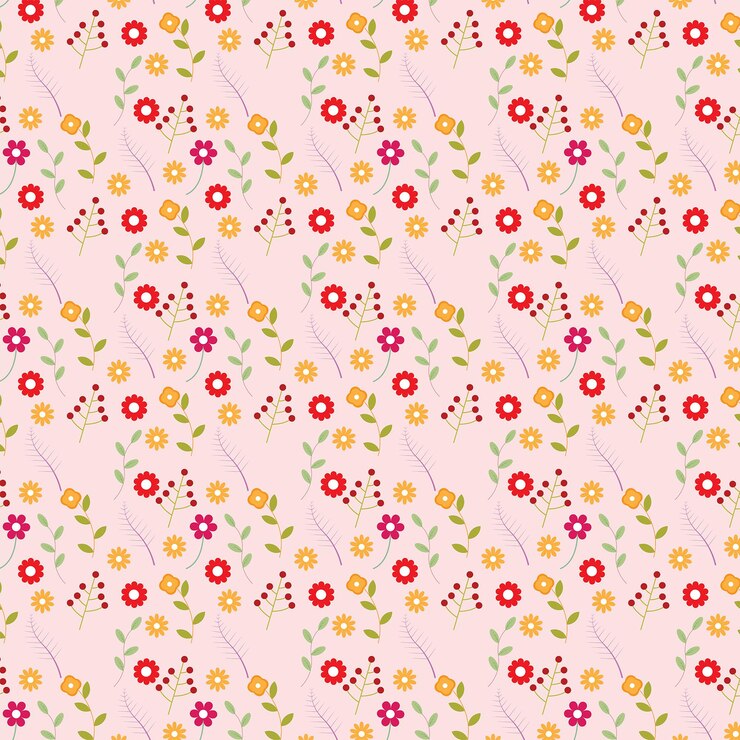 hermoso diseño de patrones sin fisuras de elementos florales.