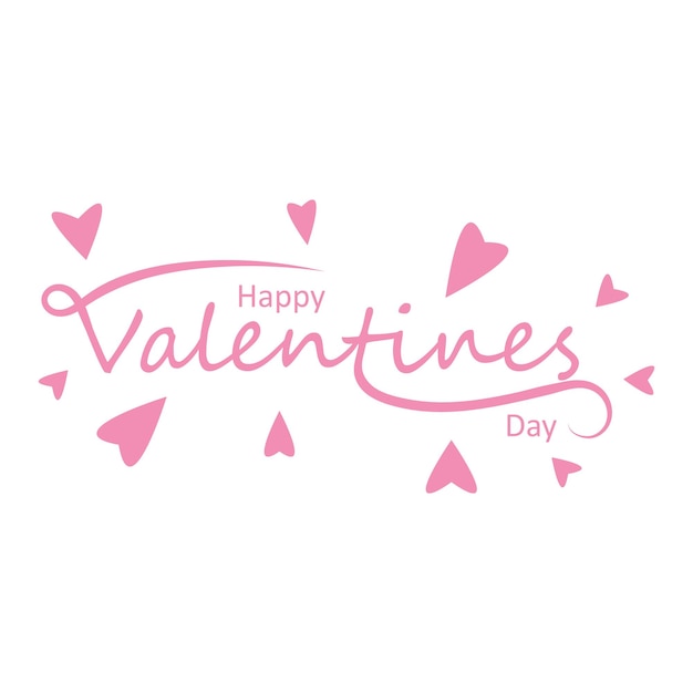 Hermoso diseño plano vectorial de tipografía de Feliz Día de San Valentín