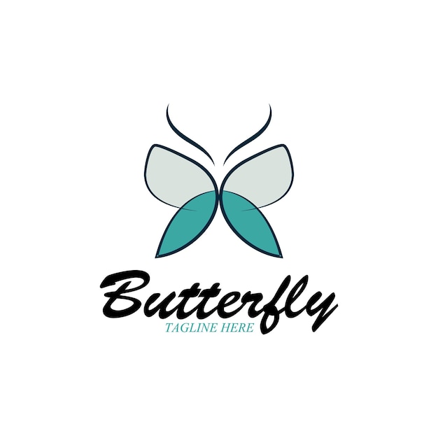hermoso diseño de plantilla de ilustración de icono vectorial de mariposa