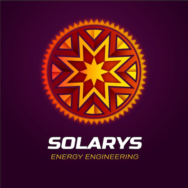 Vector hermoso diseño de plantilla de logotipo de sol