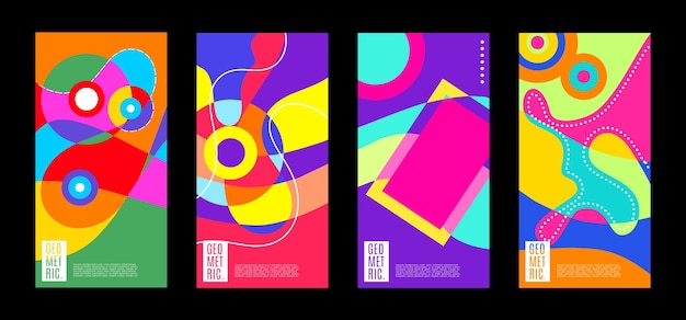 Hermoso diseño de portada de fondo abstracto con patrón geométrico colorido