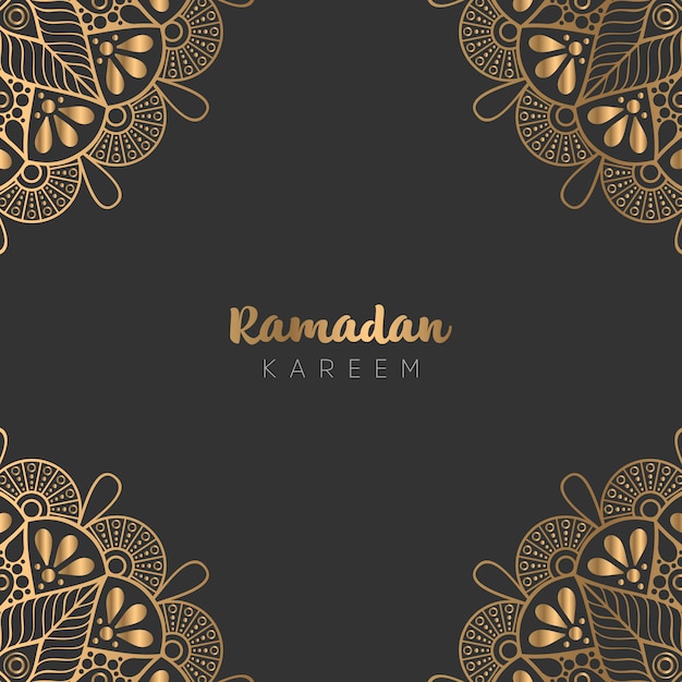 Hermoso diseño de tarjeta de felicitación de ramadan kareem