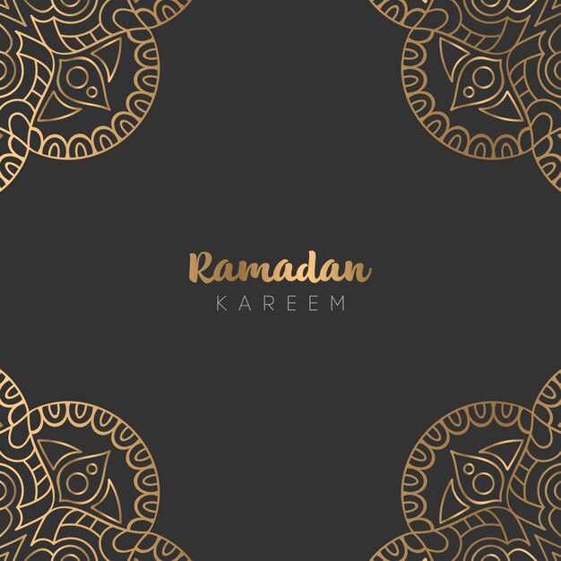 Hermoso diseño de tarjeta de felicitación de Ramadan Kareem