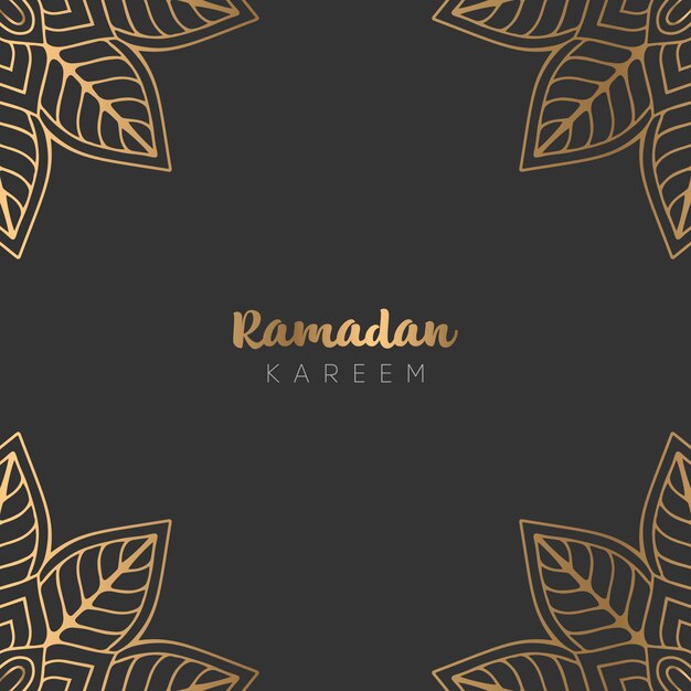 Hermoso diseño de tarjeta de felicitación de ramadan kareem