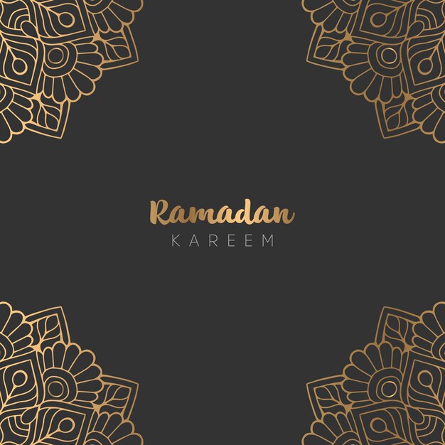 Hermoso diseño de tarjeta de felicitación de Ramadan Kareem