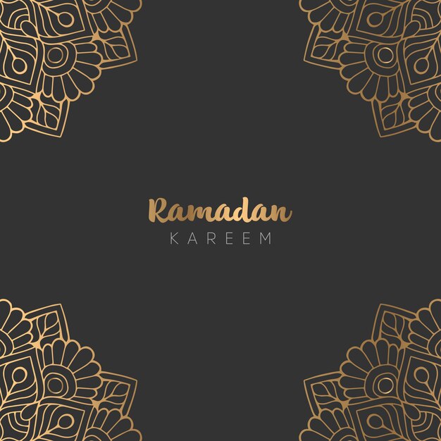 Hermoso diseño de tarjeta de felicitación de Ramadan Kareem