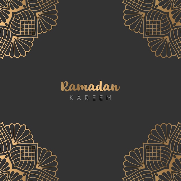 Hermoso diseño de tarjeta de felicitación de Ramadan Kareem