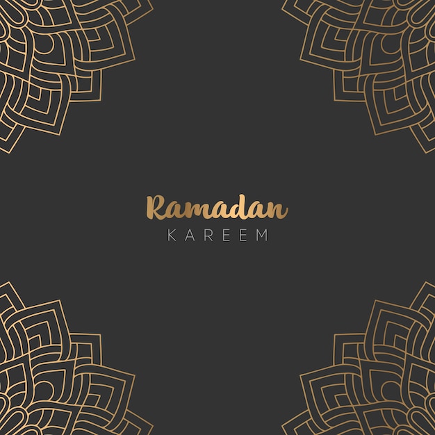 Hermoso diseño de tarjeta de felicitación de Ramadan Kareem