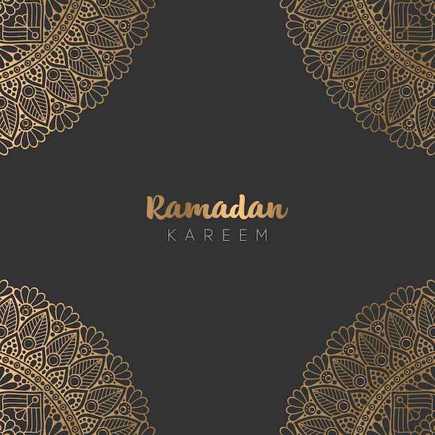 Hermoso diseño de tarjeta de felicitación de Ramadan Kareem