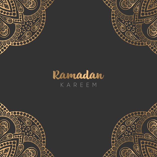 Hermoso diseño de tarjeta de felicitación de Ramadan Kareem