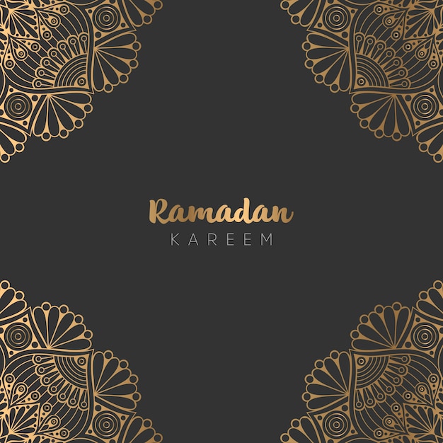 Hermoso diseño de tarjeta de felicitación de Ramadan Kareem