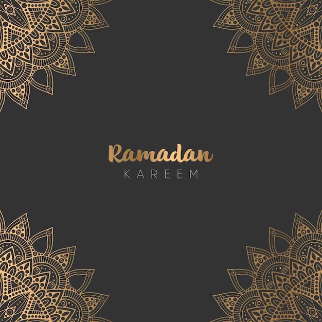Hermoso diseño de tarjeta de felicitación de Ramadan Kareem