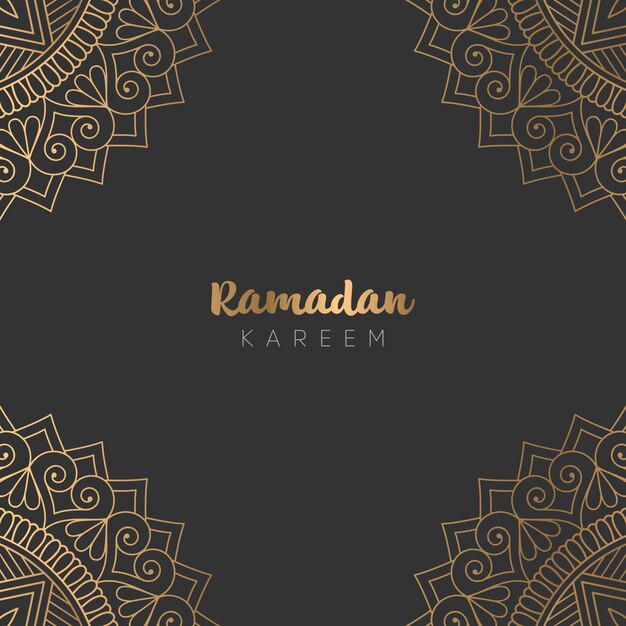 Hermoso diseño de tarjeta de felicitación de Ramadan Kareem