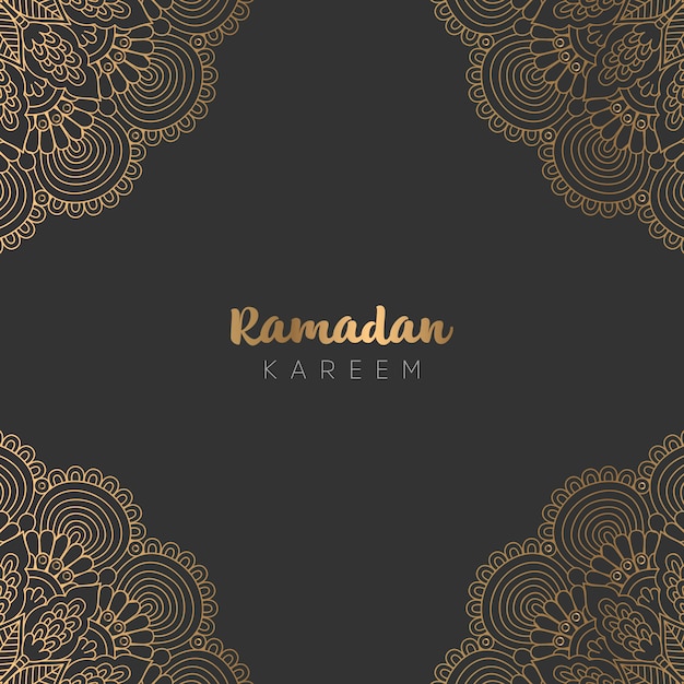 Hermoso diseño de tarjeta de felicitación de Ramadan Kareem