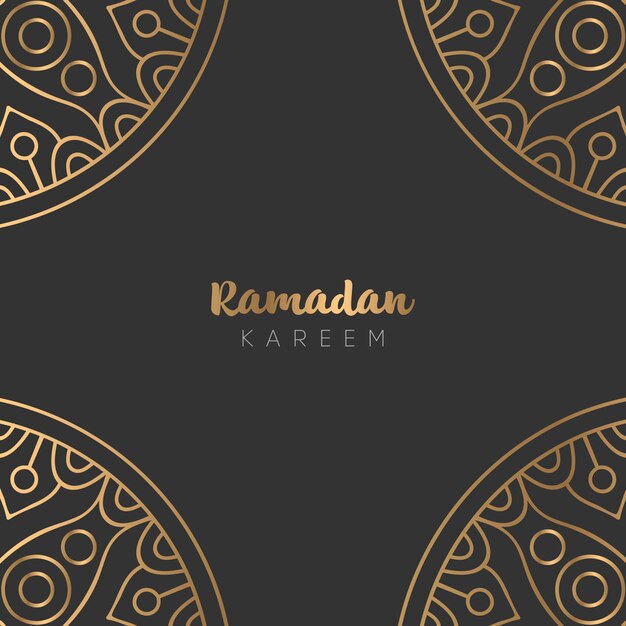 Hermoso diseño de tarjeta de felicitación de Ramadan Kareem