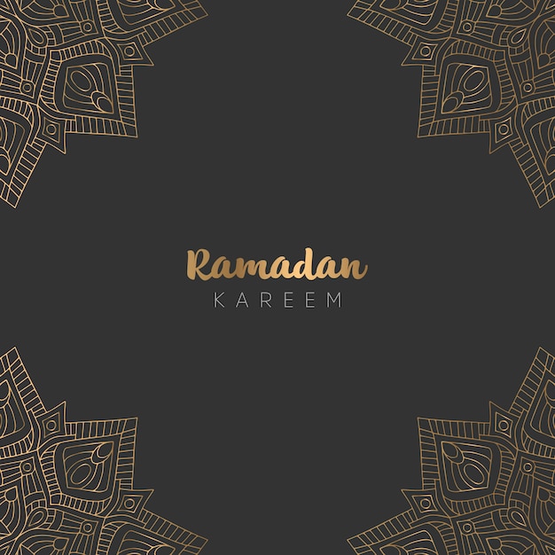 Hermoso diseño de tarjeta de felicitación de ramadan kareem