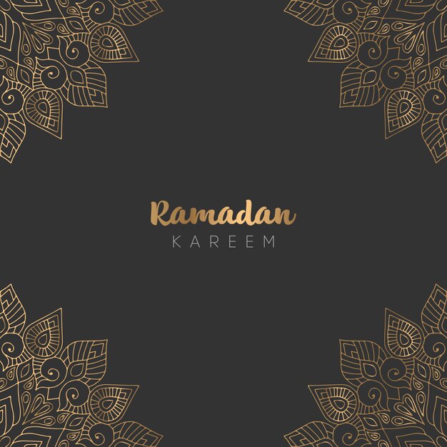 Hermoso diseño de tarjeta de felicitación de ramadan kareem