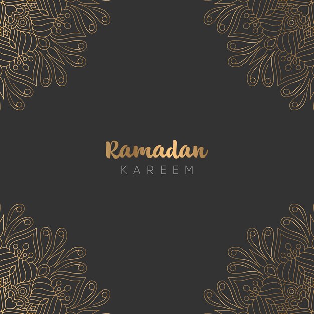 Hermoso diseño de tarjeta de felicitación de Ramadan Kareem