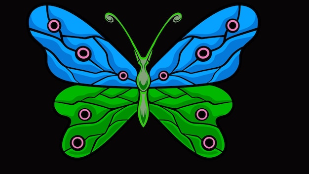 Vector hermoso diseño de vector de mariposa para elementos