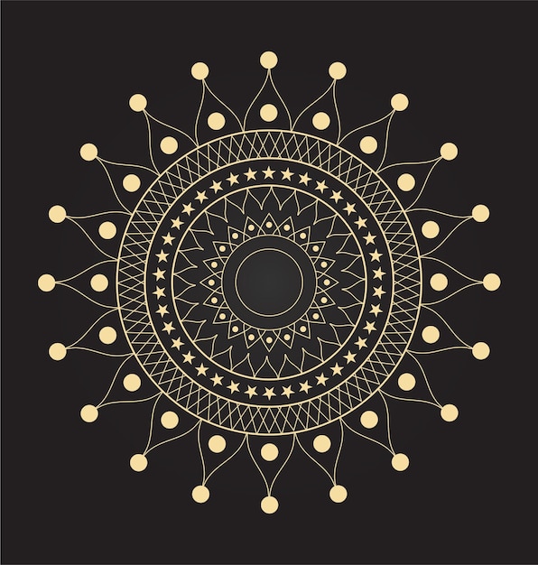 Hermoso diseño vectorial de mandala