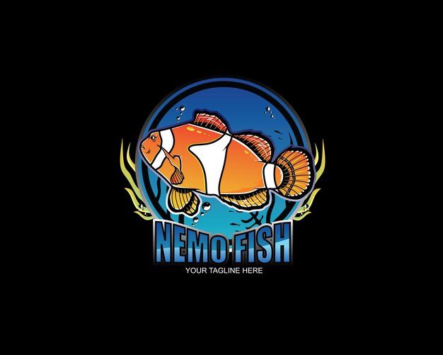 Vector hermoso diseño vectorial de peces nemo