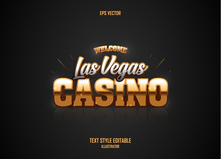 Vector hermoso estilo de texto para casino