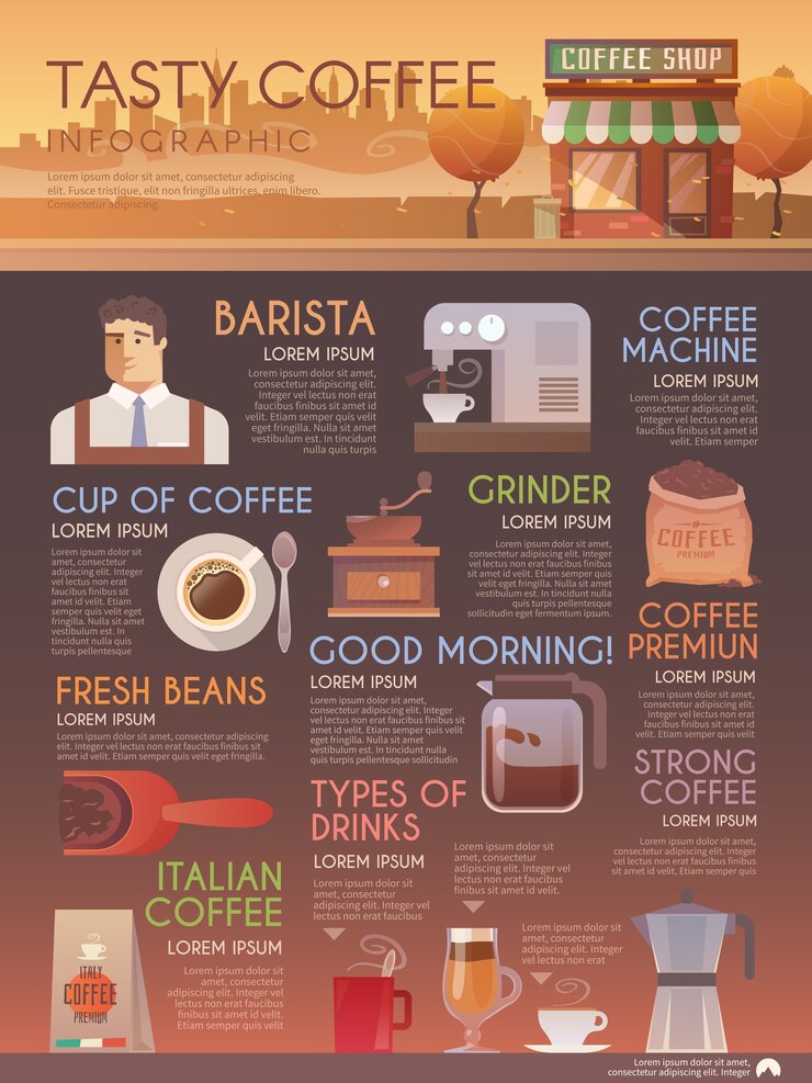 Hermoso folleto infográfico plano para tus proyectos.