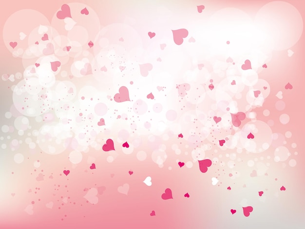 Hermoso fondo abstracto para el día de san valentín con corazones