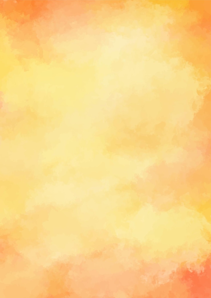 Vector hermoso fondo de acuarela naranja fondo de pintura abstracta vertical textura pintada a mano