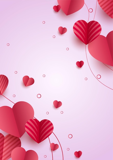 Vector hermoso fondo de amor abstracto realista para banner de cartel de tarjeta de felicitación