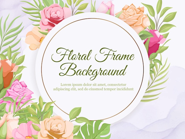 Hermoso fondo de banner de boda diseño de plantilla floral