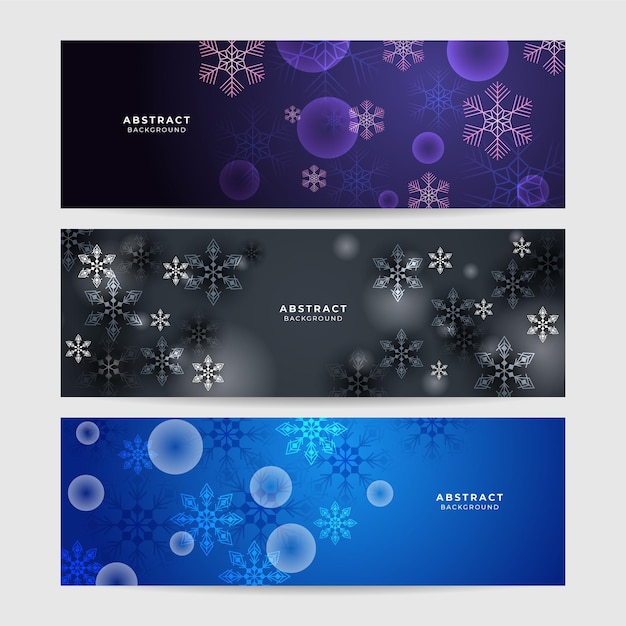 Hermoso fondo de banner de copo de nieve de navidad con espacio de texto