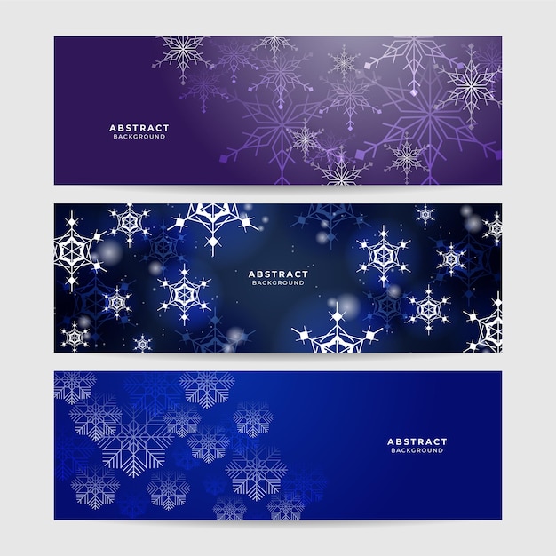 Hermoso fondo de banner de copo de nieve de navidad con espacio de texto