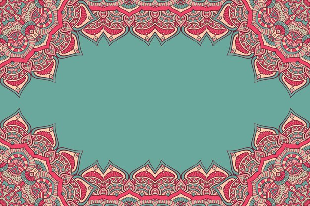 hermoso fondo decorado con un colorido marco mandala