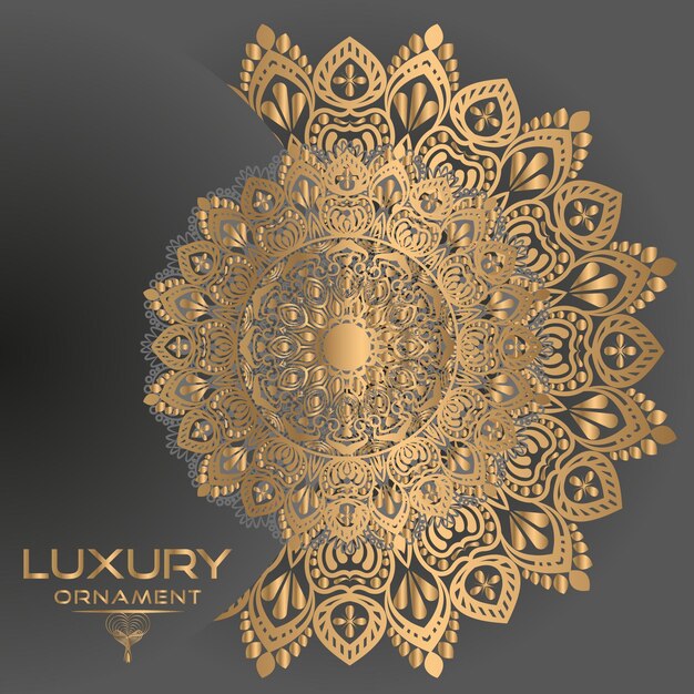 Hermoso fondo de diseño de mandala dorado