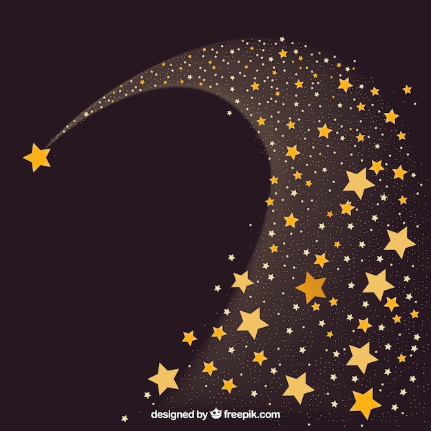 Vector hermoso fondo de estrellas fugaz