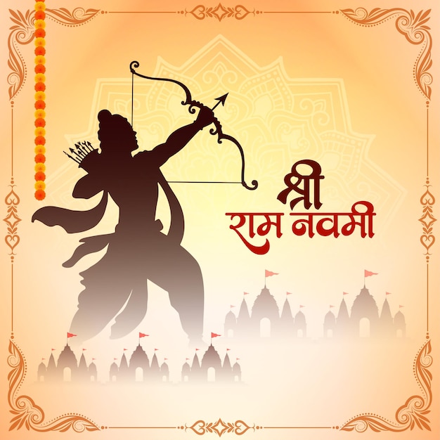 El hermoso fondo del festival indio de Ram Navami