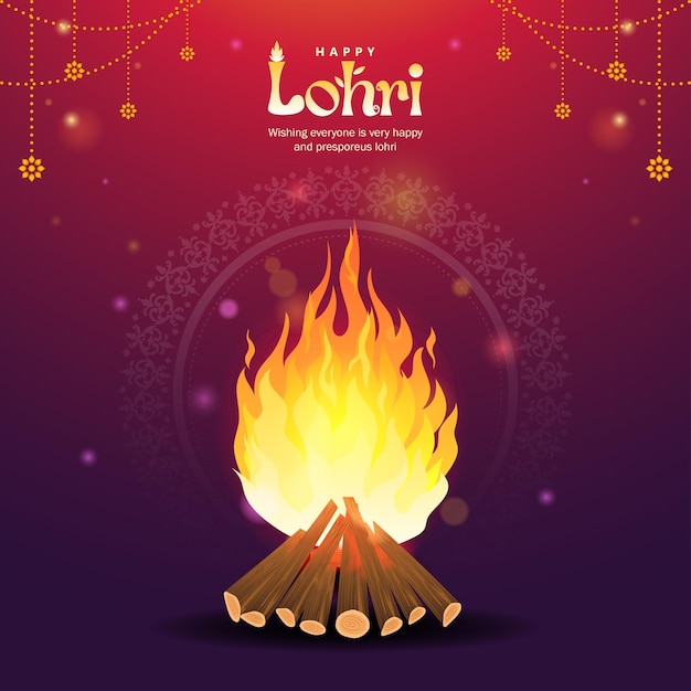 El hermoso fondo del festival de Lohri