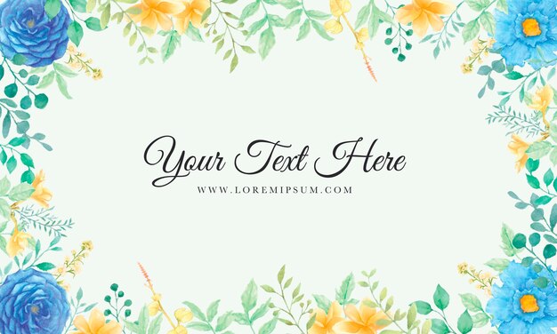 Hermoso fondo floral acuarela en colores pastel