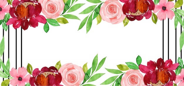 Vector hermoso fondo floral acuarela