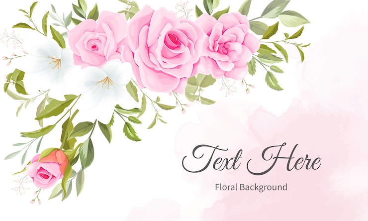 Vector hermoso fondo floral dibujo a mano