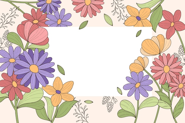 Hermoso fondo floral con espacio de copia