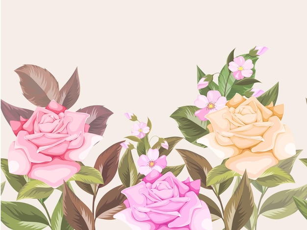 Hermoso fondo floral sin fisuras patrón