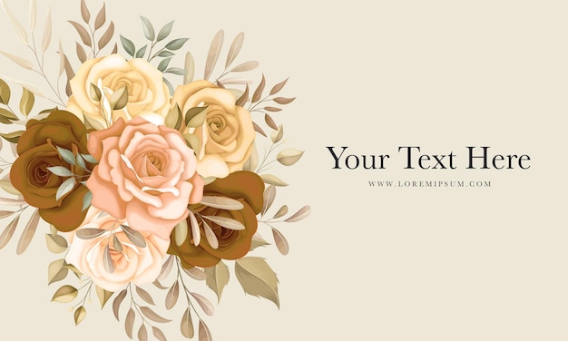 Hermoso fondo floral con flores auntumn