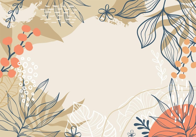 Vector hermoso fondo floral tropical