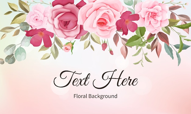 Vector hermoso fondo de flores dibujo a mano