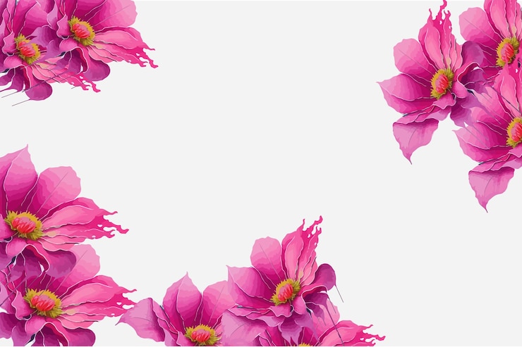 Vector hermoso fondo de flores dibujo a mano